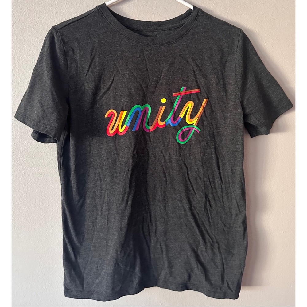 Cat & Jack Boy’s Rainbow Dark Grey Unity Shirt